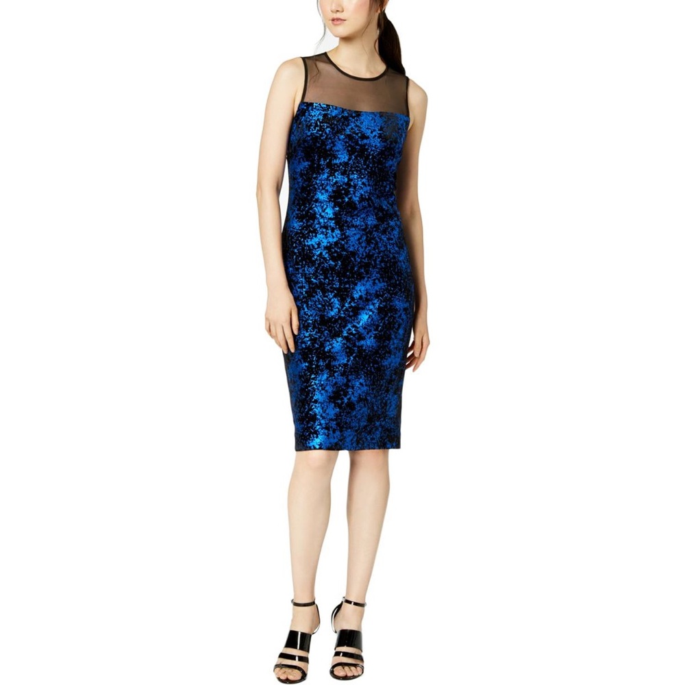 Calvin Klein Velvet Sheath Dress